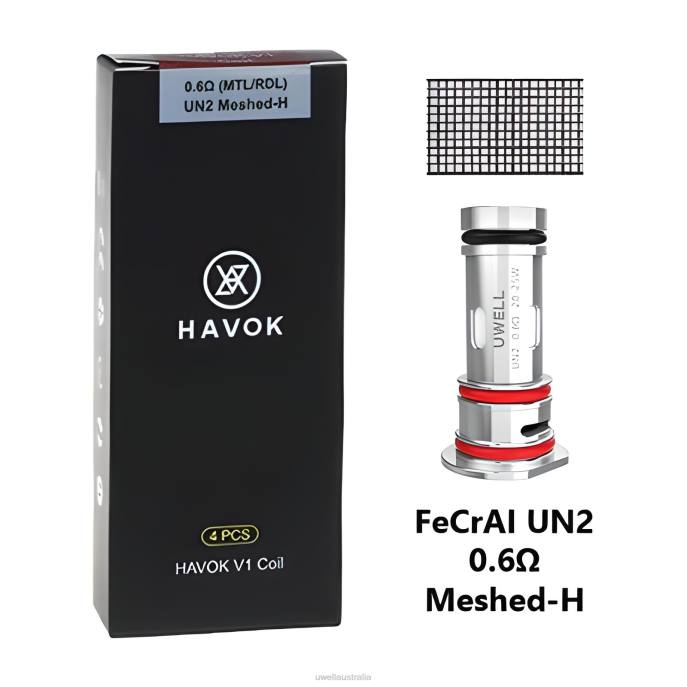UWELL Australia - UWELL HAVOK V1 COILS (4-PACK) 0.6ohm 448N151