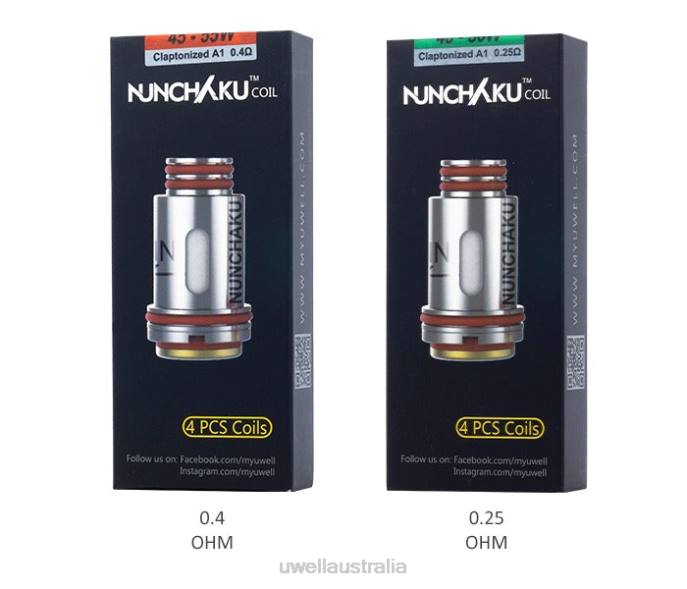 UWELL Australia - UWELL NUNCHAKU COILS (4-PACK) 0.25ohm 448N261