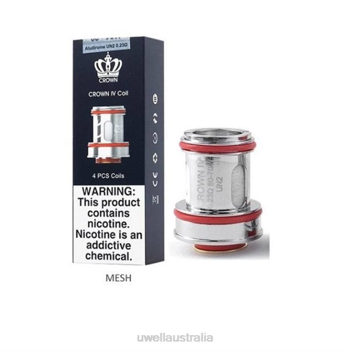 UWELL Melbourne - UWELL CROWN 4 REPLACEMENT COILS (4-PACK) UN2 Dual Mesh 0.23ohm 448N184