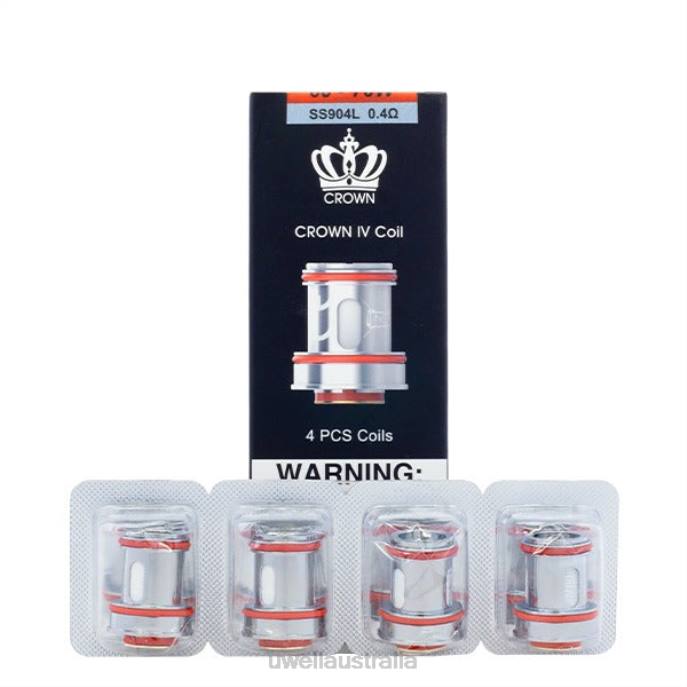 UWELL disposable vape - UWELL CROWN 4 REPLACEMENT COILS (4-PACK) Dual Coil 0.2ohm 448N182