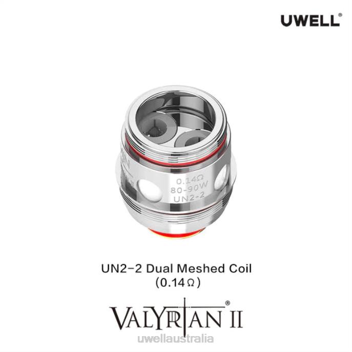 UWELL vape flavours - UWELL VALYRIAN 2 REPLACEMENT COILS (2-PACK) UN2 Dual Mesh 0.14ohm 448N29
