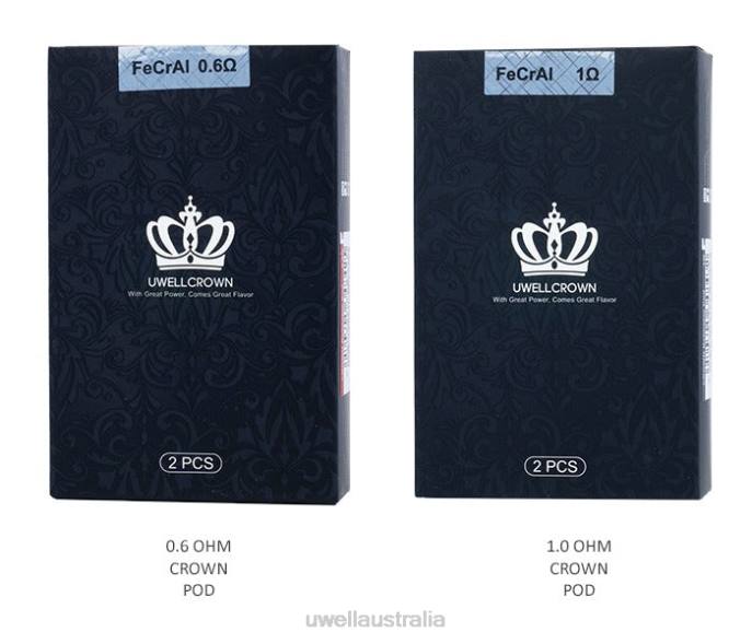 UWELL vape Australia - UWELL CROWN PODS (2-PACK) 1.0ohm 448N266