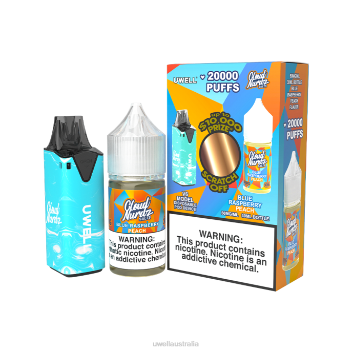 UWELL Melbourne - UWELL V6 DISPOSABLE DEVICE + DADDY'S VAPOR 30ML JUICE - COLLAB BUNDLE CLR: Red/FLV: Unicorn Tears 48mg 448N214