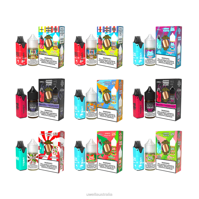 UWELL flavours - UWELL V6 DISPOSABLE DEVICE + DADDY'S VAPOR 30ML JUICE - COLLAB BUNDLE CLR: Blue/FLV: Blue Raspberry Peach 50mg 448N203