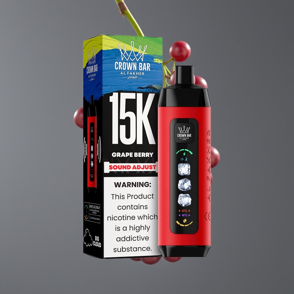 Al Fakher 15k Ice Adjust Clouds 15000 Puffs 22ml Grape Berry Disposable Device