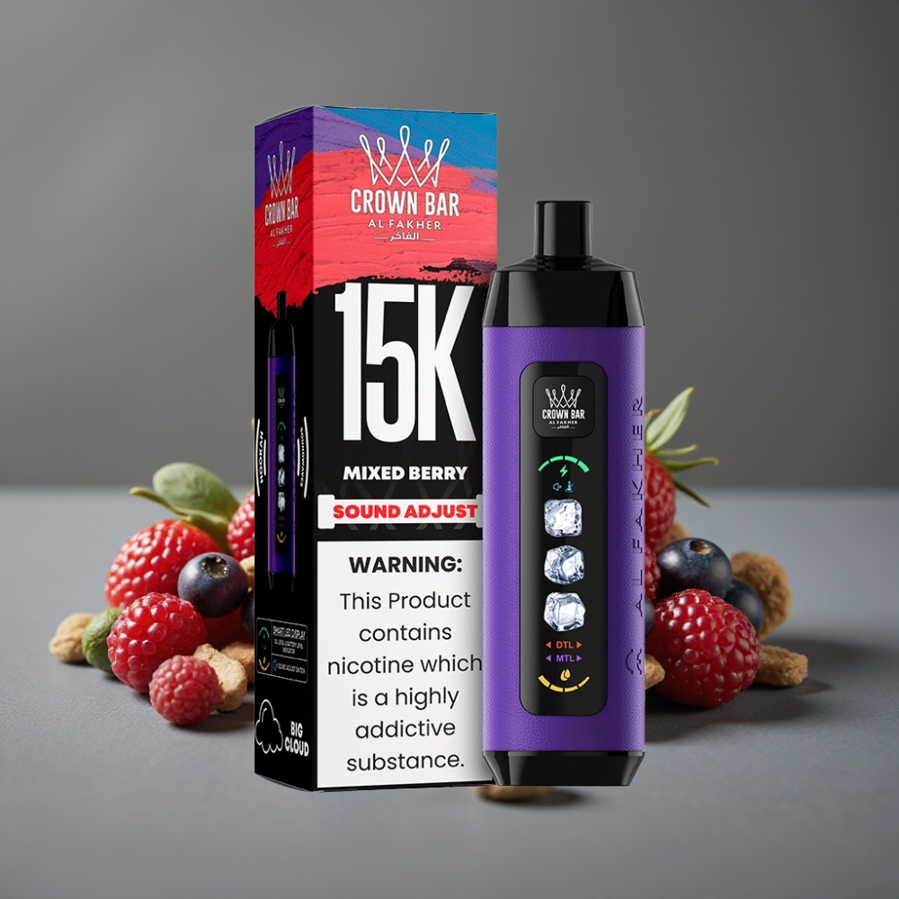 Al Fakher 15k Ice Adjust Clouds 15000 Puffs 22ml Mixed Berry Disposable Device