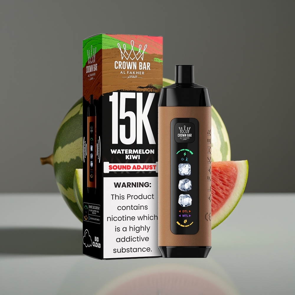 Al Fakher 15k Ice Adjust Clouds 22mL 5mg Watermelon Kiwi Disposable