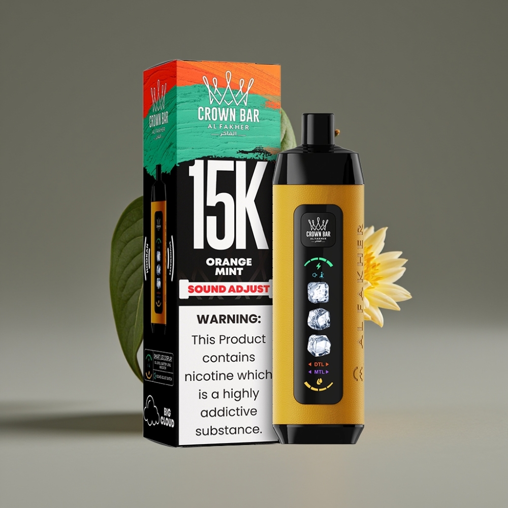 Al Fakher 15k Ice Adjust Clouds 22ml 15000 Puffs Orange Mint Disposable