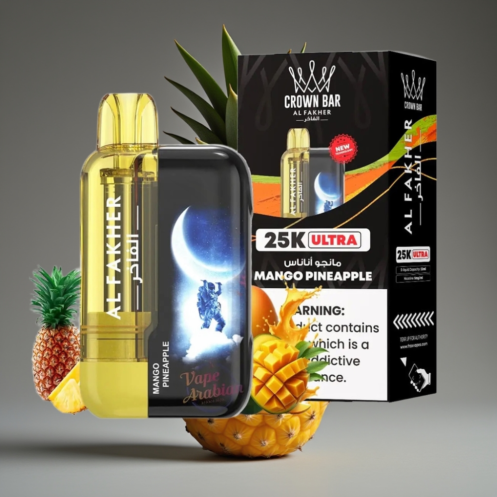 Al Fakher Crown Bar 25K Disposable Mango Pineapple LED Mesh