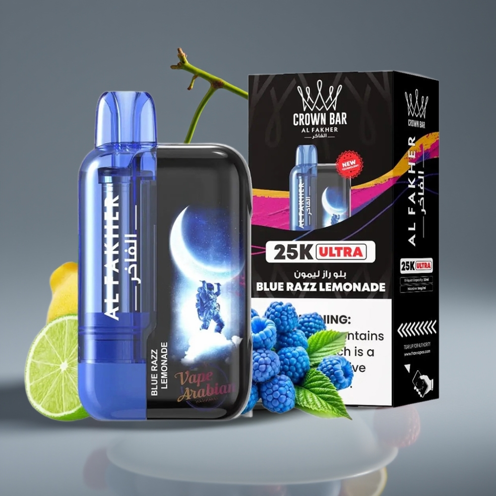 Al Fakher Crown Bar 25K Ultra Disposable Blue Razz Lemonade