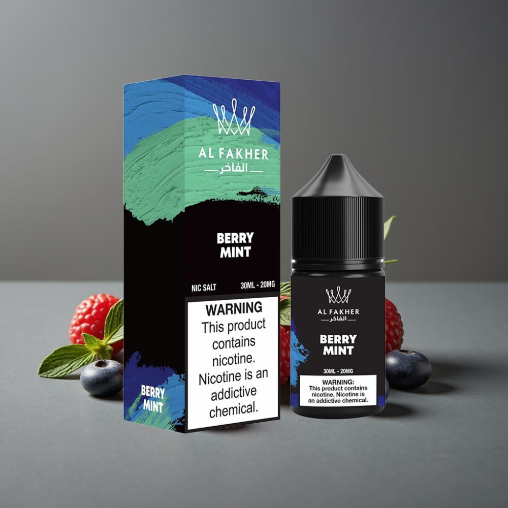 AL Fakher Nic Salt E-Liquid 30ml Berry Mint 20MG Pod Compatible