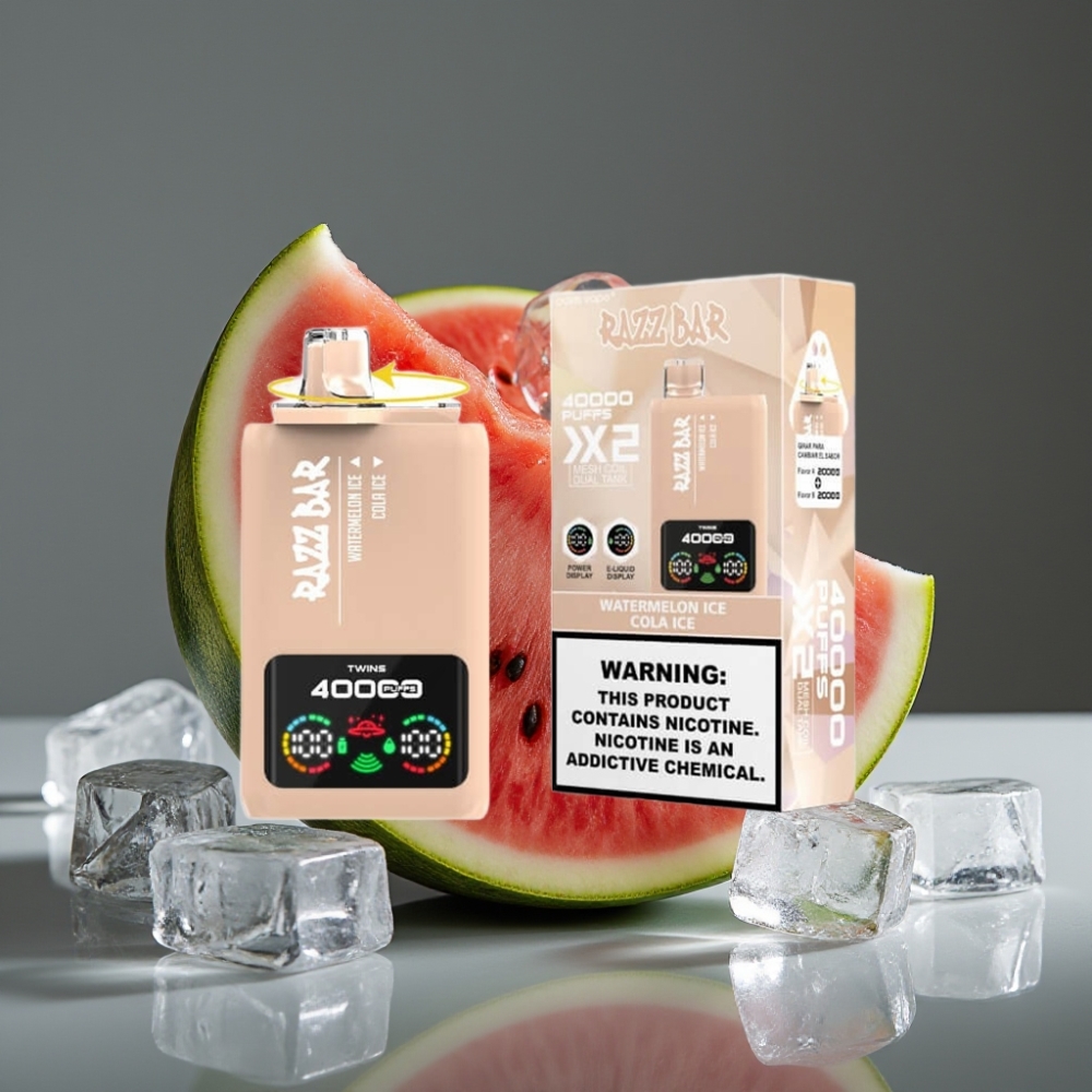 Razz Bar 40000 Puffs Dual Mesh Power Screen WATERMELON ICE & COLA ICE