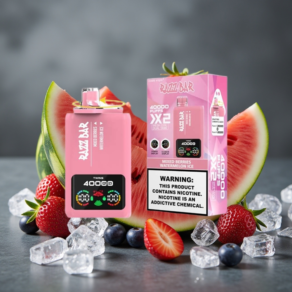 Razz Bar 40000 Puffs Mesh Coil Mixed Berries & Watermelon Ice Disposable Vape