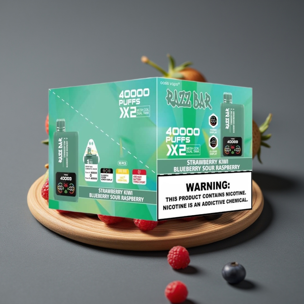 Razz Bar 40000 Puffs Mesh Strawberry Kiwi Blueberry Sour Raspberry