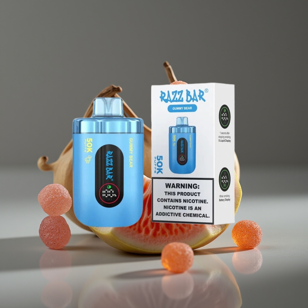 Razz Bar 50K Puffs Gummy Bear Mesh Rechargeable