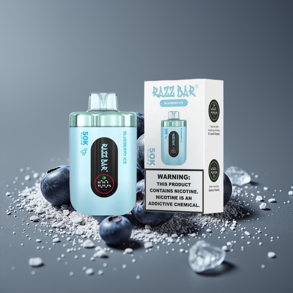 Razz Bar 50K Puffs Mesh Blueberry Ice Disposable