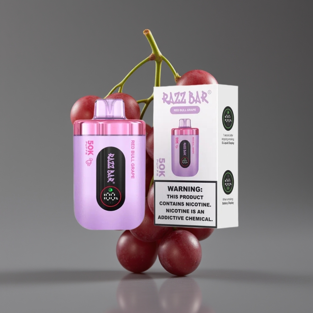 Razz Bar 50K Puffs Mesh Red Bull Grape Disposable Vape
