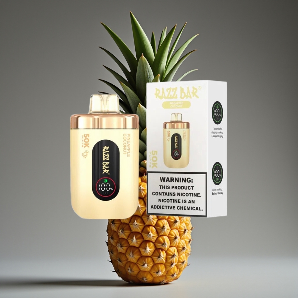 Razz Bar 50K Puffs Pineapple Coconut Disposable Vape 650mAh Type-C