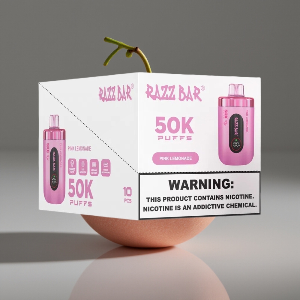 Razz Bar 50K Puffs Pink Lemonade Disposable Vape 650mAh Type-C