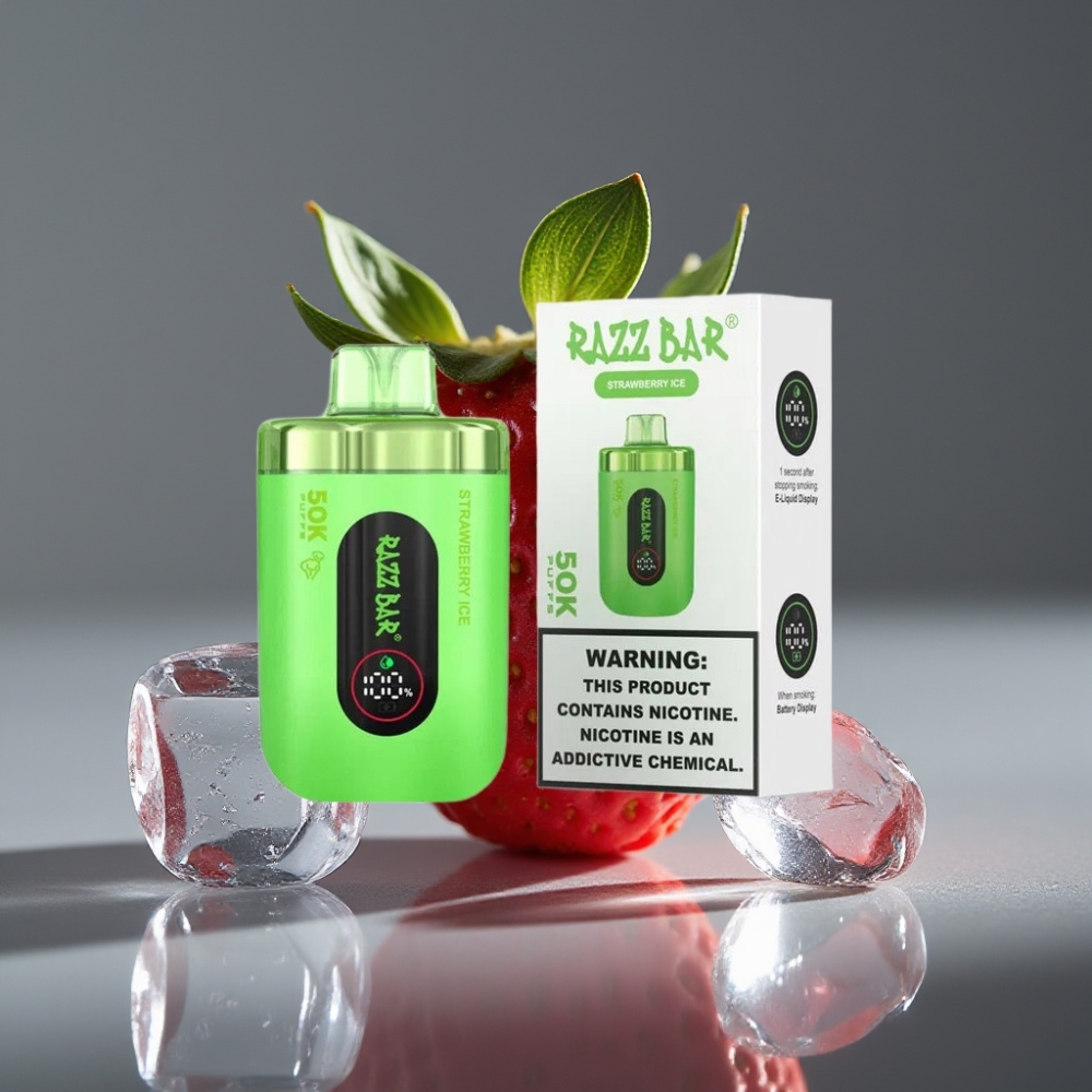 Razz Bar 50K Puffs Strawberry Ice Mesh 650mAh