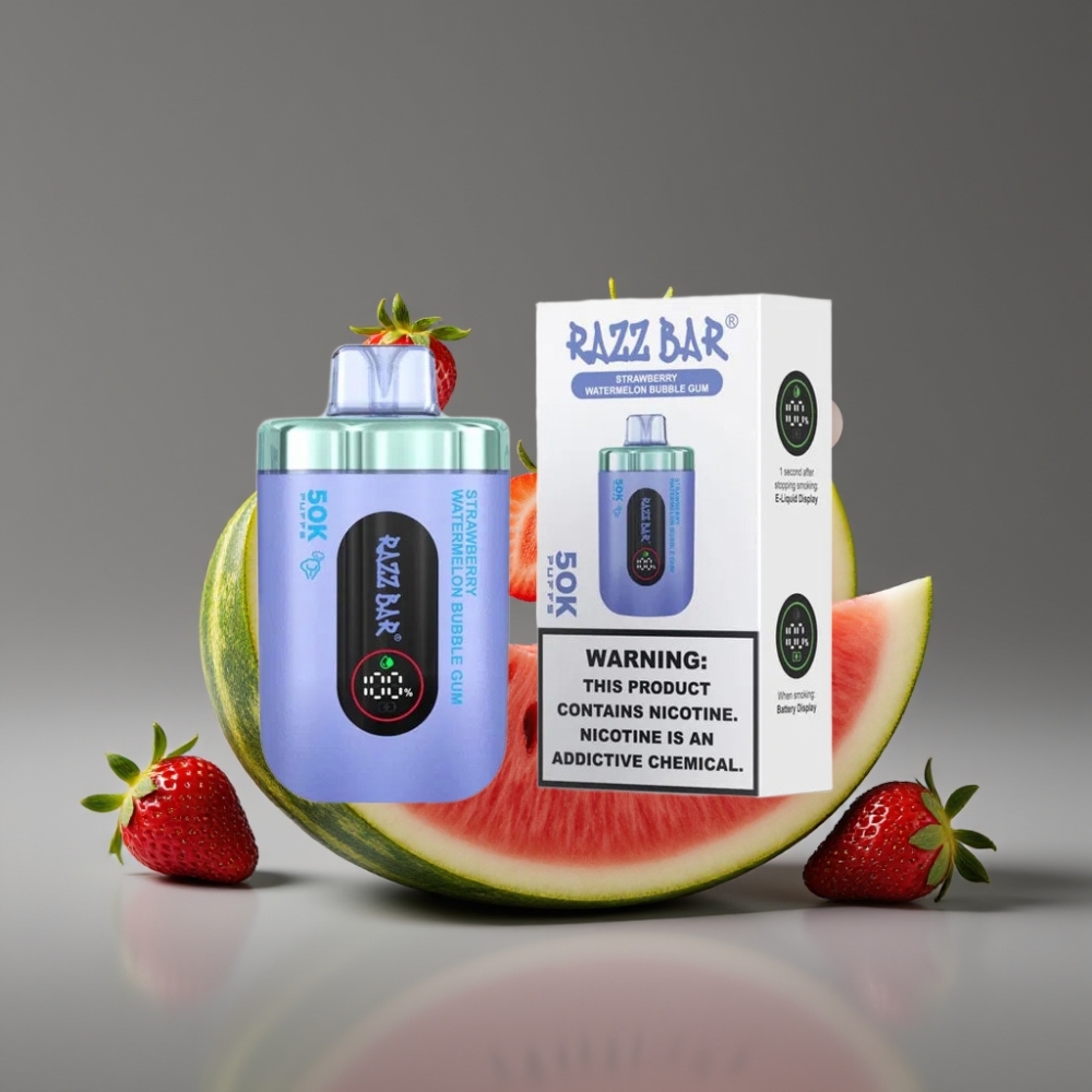 Razz Bar 50K Puffs Strawberry Watermelon Mesh Rechargeable