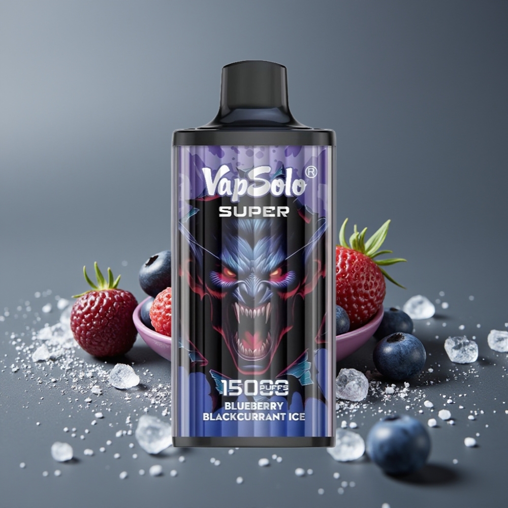 Vapsolo Super 15000 Puffs 40ml Blueberry Blackcurrant Ice