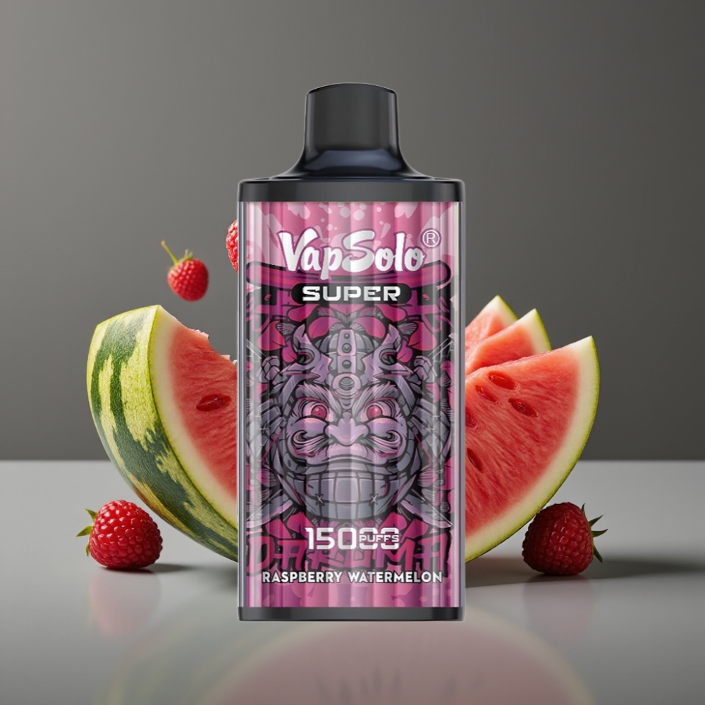 Vapsolo Super 15000 Puffs 40ml Raspberry Watermelon Mesh Type-C