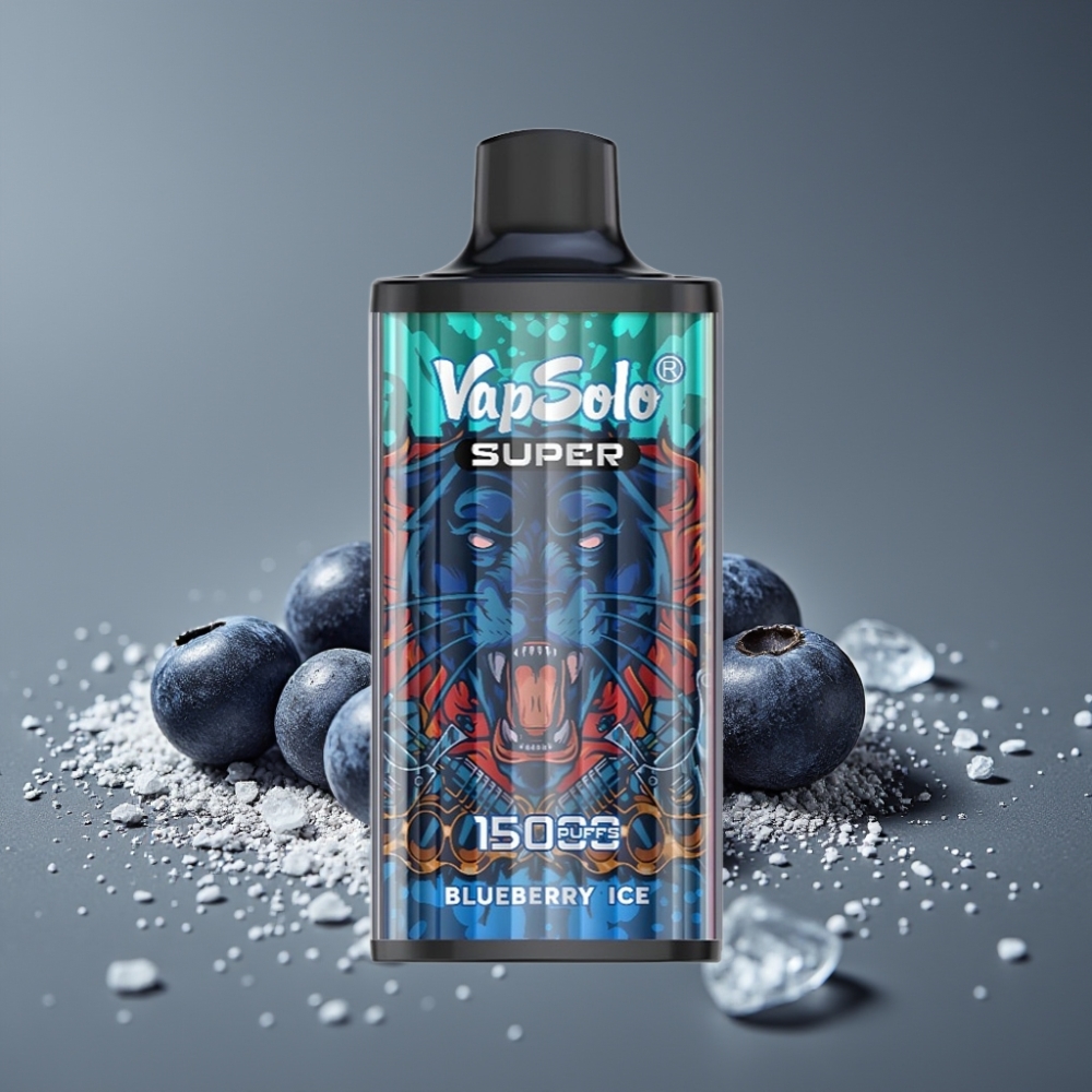 Vapsolo Super 15000 Puffs Blueberry Ice 40ml Type-C 850mAh