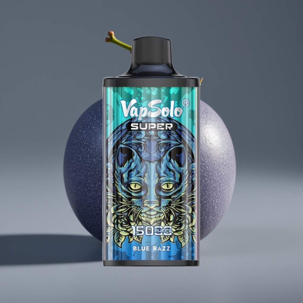 Vapsolo Super 15000 Puffs Disposable Blue Razz 40ml Type-C