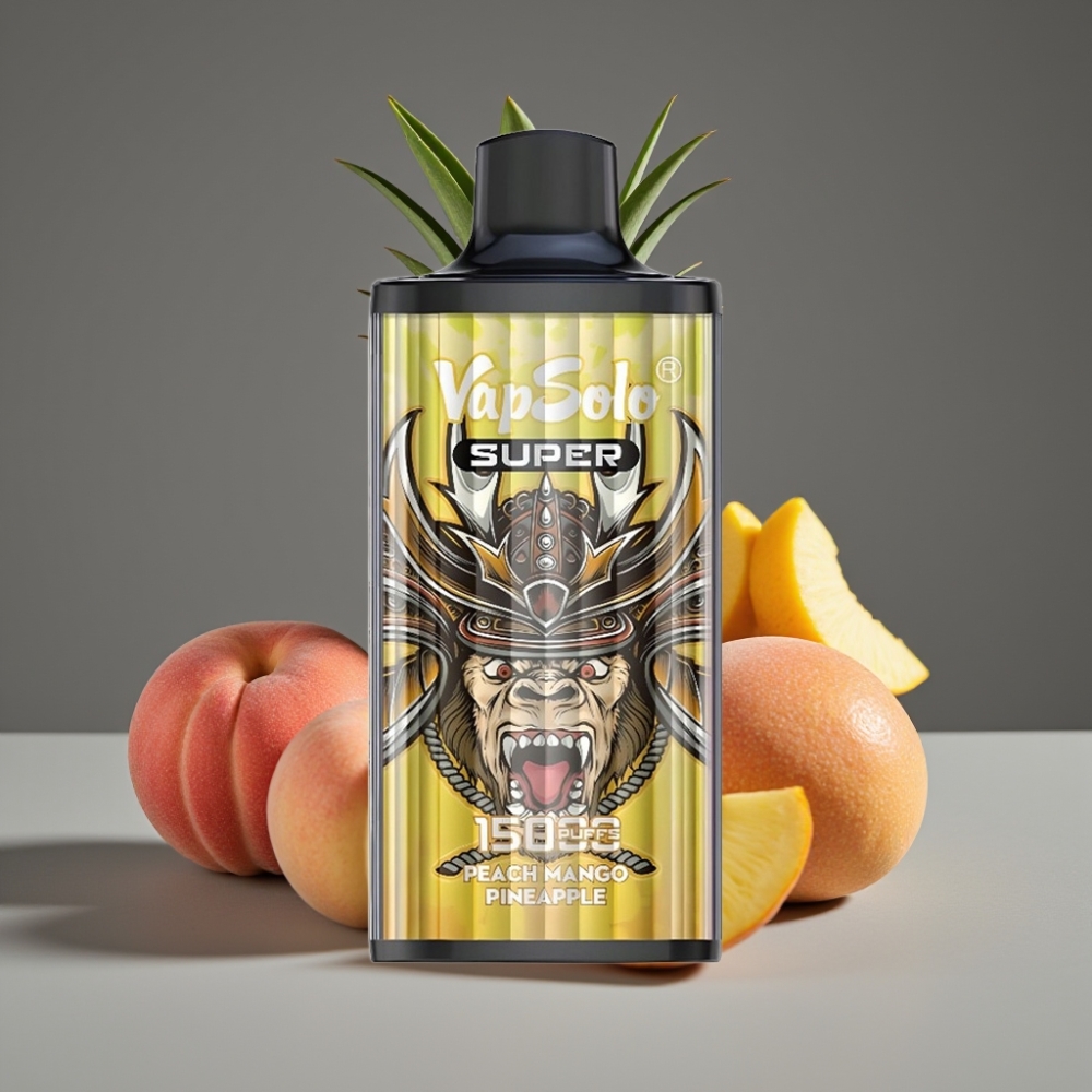Vapsolo Super 15000 Puffs Peach Mango Pineapple 50mg Mesh Type-C