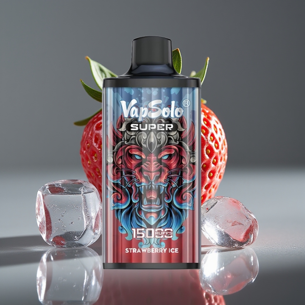 Vapsolo Super 15000 Puffs Strawberry Ice 40ml Type-C