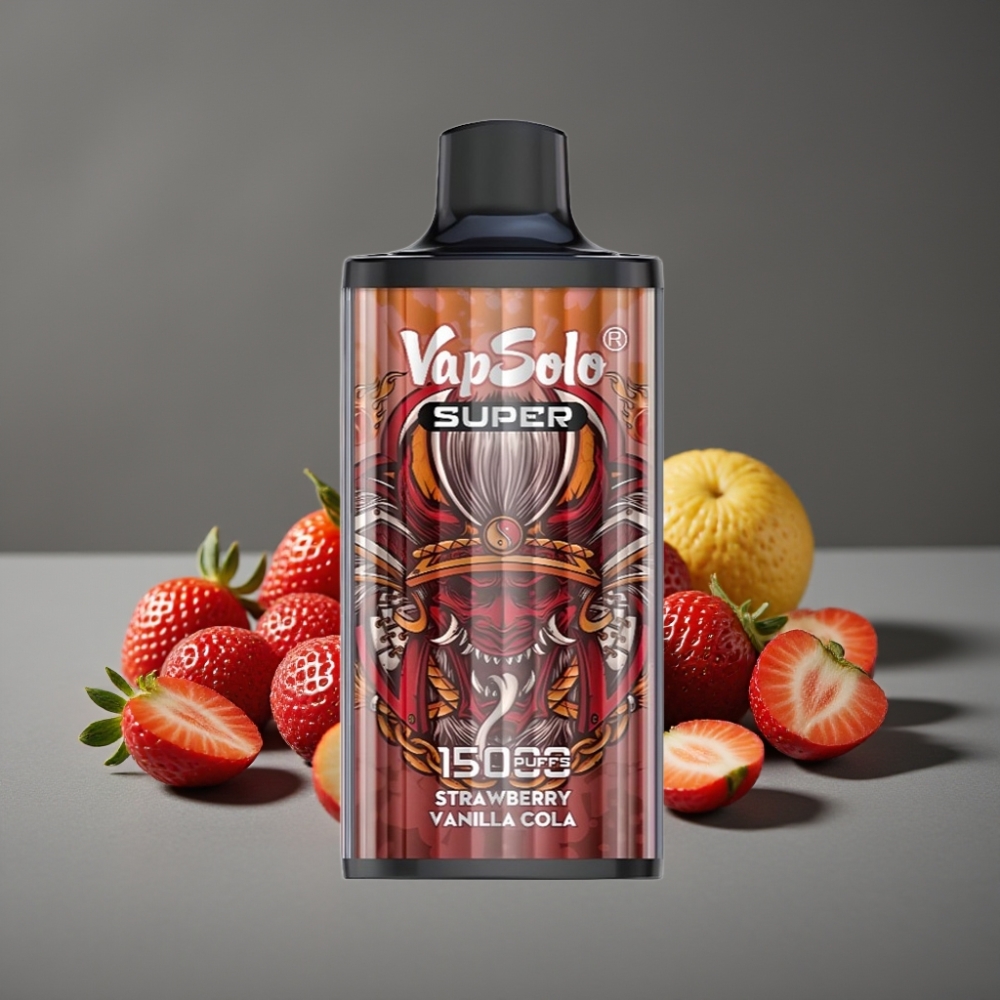 Vapsolo Super 15000 Puffs Strawberry Vanilla Cola 40ml Type-C