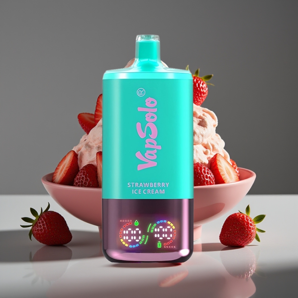 VapSolo Triple 30000 Puffs Strawberry Ice Cream 40ml Type-C