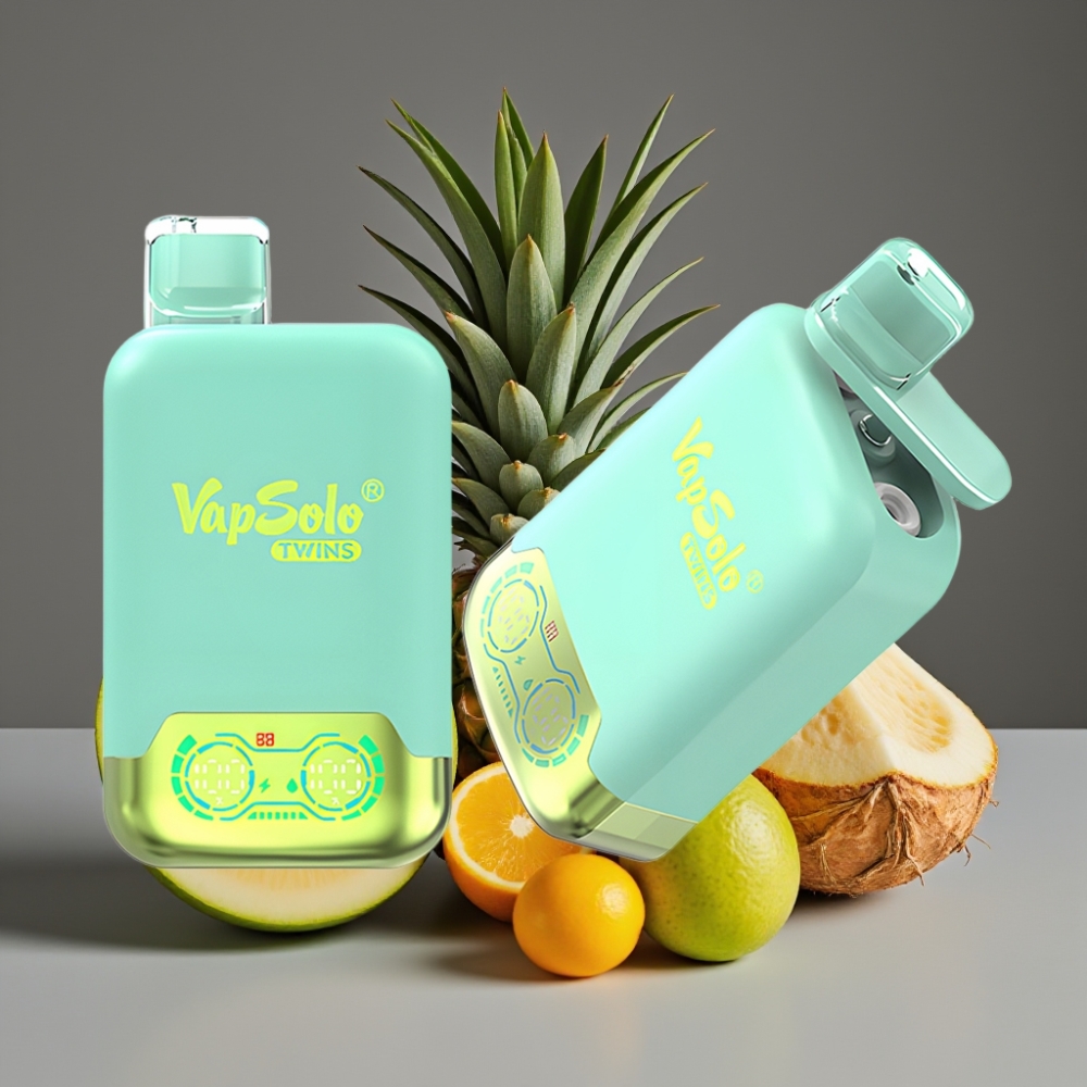 Vapsolo Twins 20000 Puffs 40ml Dual Tank Type-C Triple Melon & Pineapple Coconut