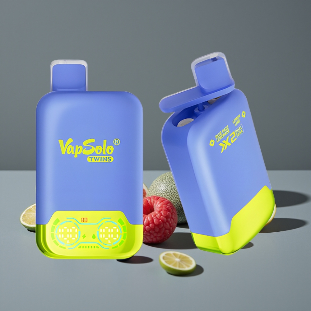 Vapsolo Twins 20000 Puffs Dual Tank Blue Razz Lemonade Lemon Lime