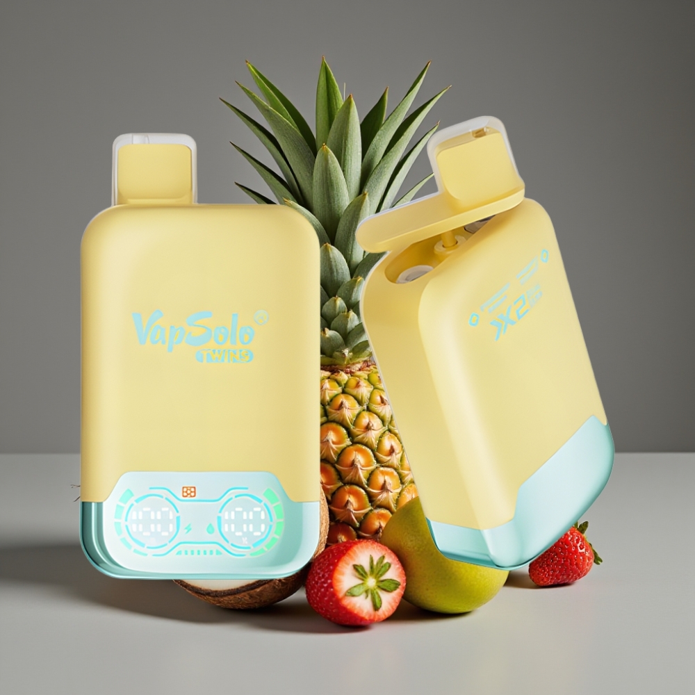 Vapsolo Twins 20000 Puffs Dual Tank Pineapple Coconut Strawberry Banana
