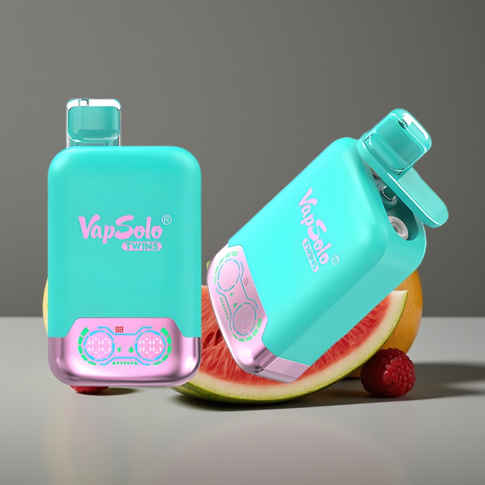 Vapsolo Twins 20000 Puffs Dual Tank Triple Melon Raspberry Watermelon