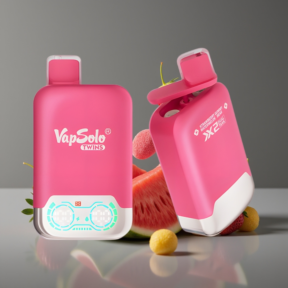 Vapsolo Twins 20000 Puffs Strawberry Watermelon Gummy Bear Dual Tank Type-C