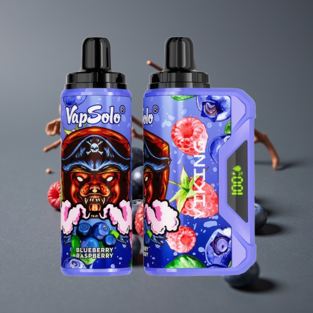 VapSolo VIKING 12000 Puffs 22ml Blueberry Raspberry Disposable Vape