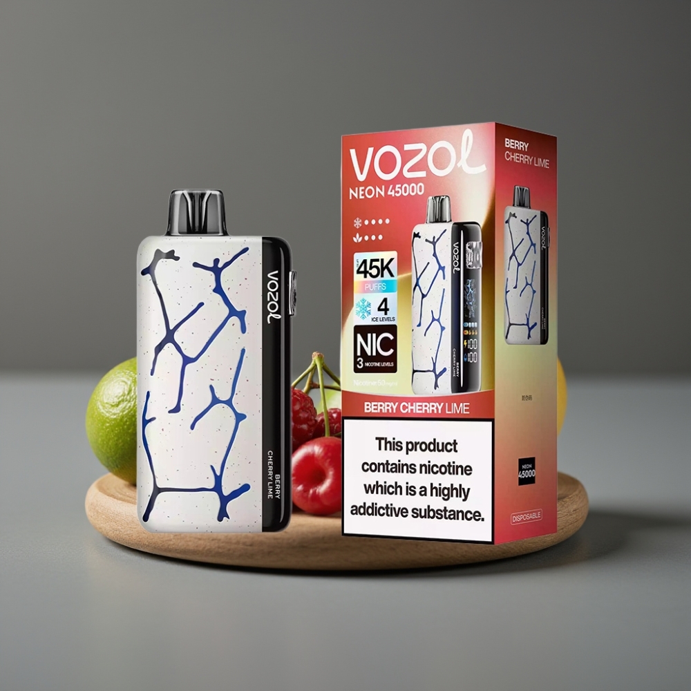 Vozol Neon 45K 45000 Puffs 20ml 50mg Berry Cherry Lime Disposable Vape