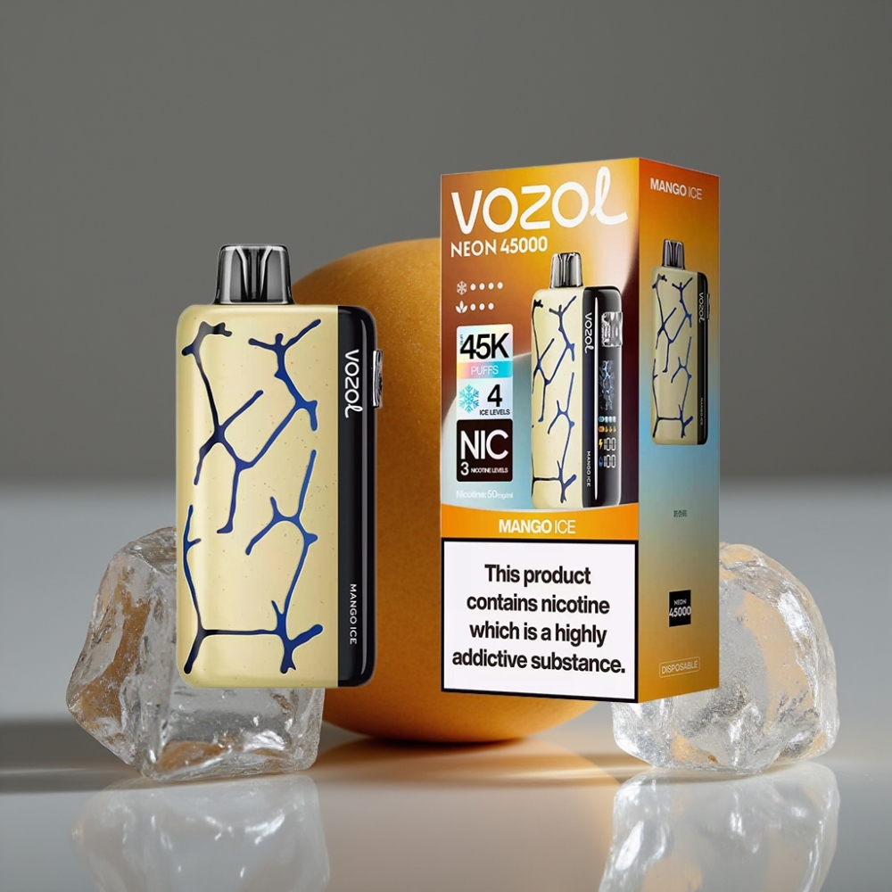 Vozol Neon 45K 45000 Puffs 20ml 50mg Mango Ice Disposable Vape