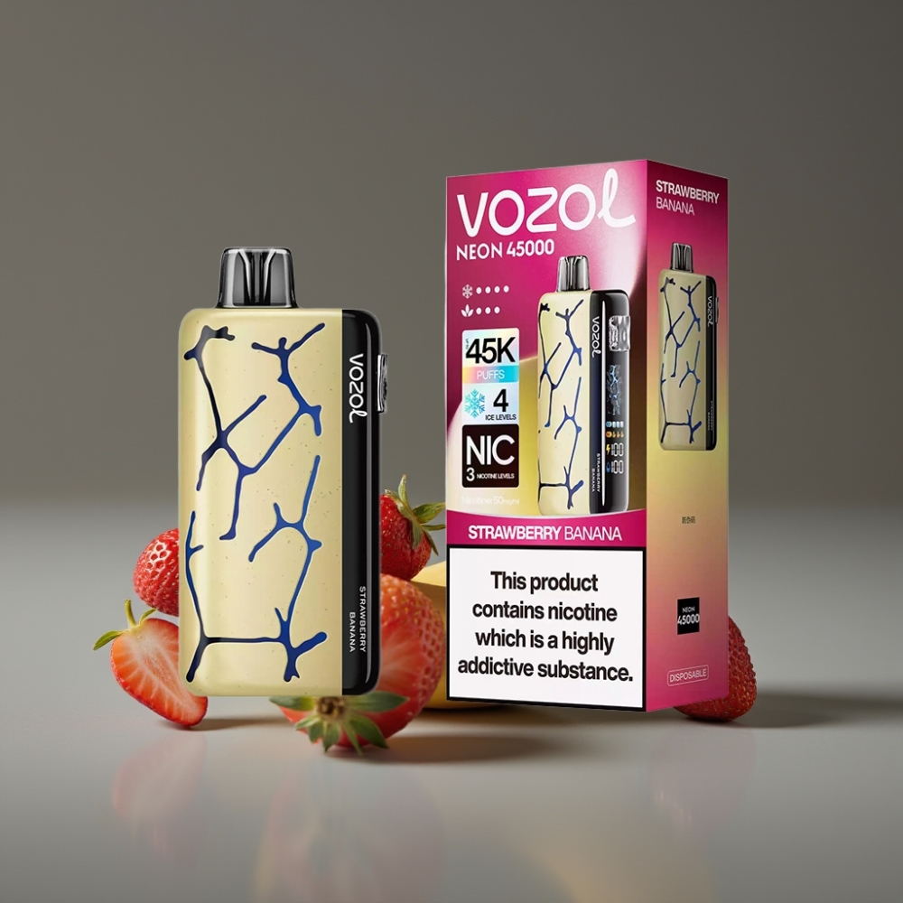 Vozol Neon 45K 45000 Puffs 20ml 50mg Strawberry Banana