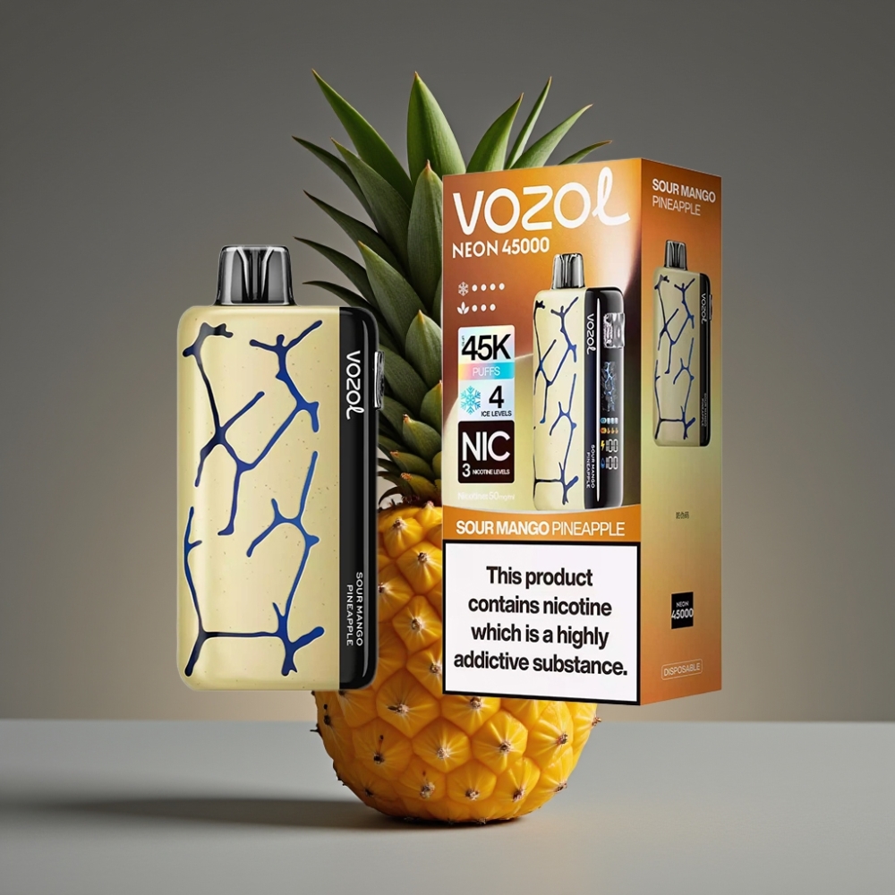 Vozol Neon 45K 45000 Puffs 20ml 5% Sour Mango Pineapple Disposable Vape