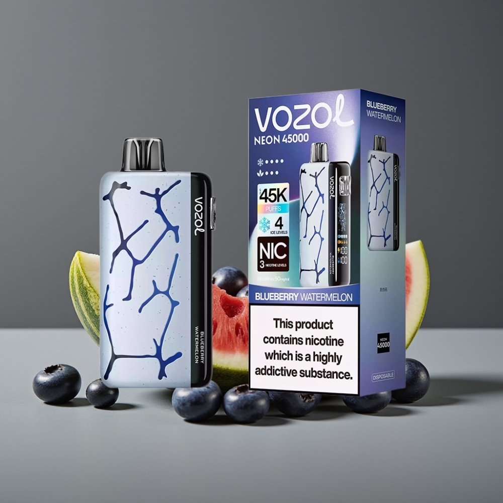 Vozol Neon 45K 45000 Puffs 20ml Mesh 50mg Blueberry Watermelon
