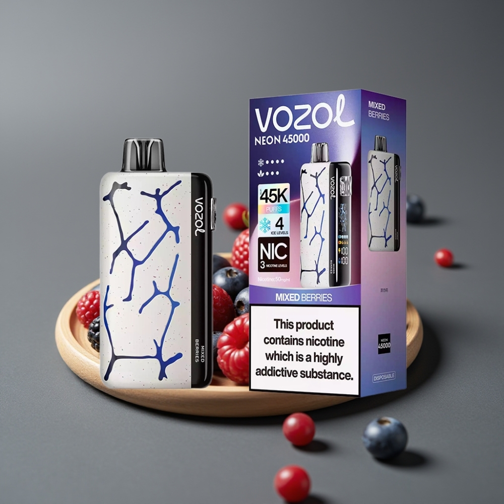 Vozol Neon 45K 45000 Puffs 20ml Mesh Disposable Vape Mixed Berries