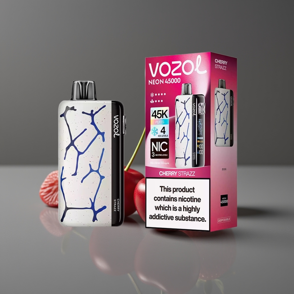 Vozol Neon 45K 45000 Puffs 20ml Mesh Ice Cherry Strazz