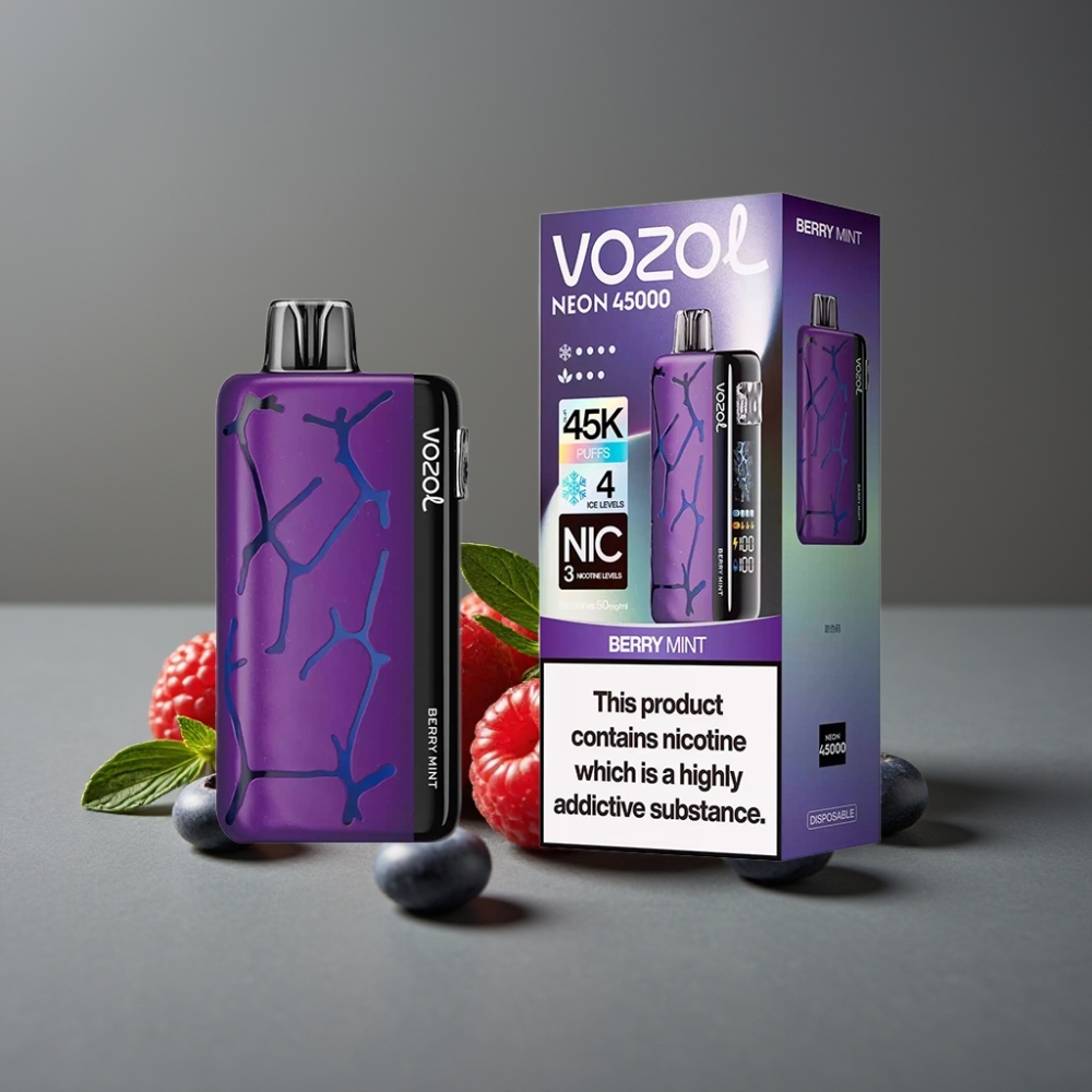 Vozol Neon 45K 45000 Puffs Mesh Ice Airflow Rechargeable Berry Mint